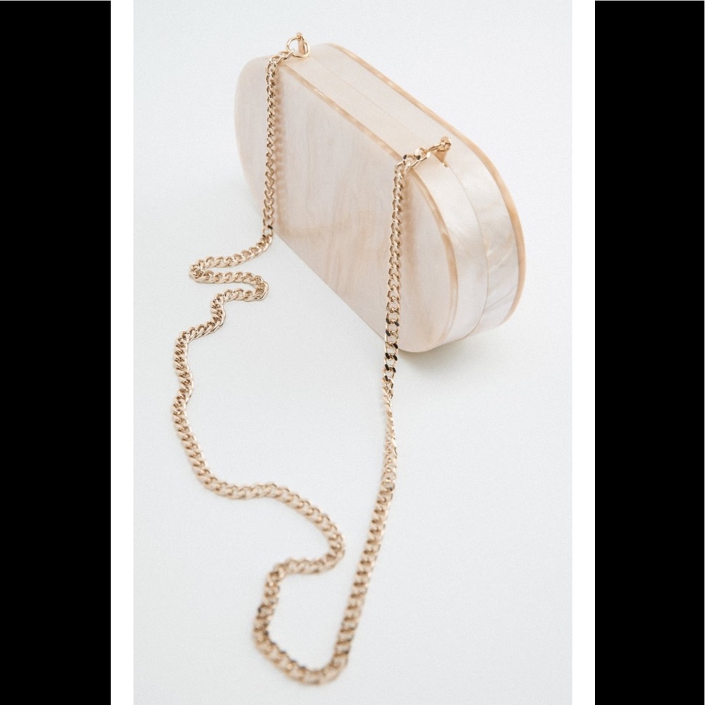 ZARA Minaudiere Oval Shaped Box Bag - Picture 3 of 3